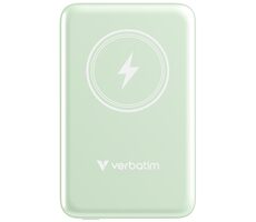 Verbatim Charge 'n' Go Magnetische kabellose Powerbank 10000 mAh Grün / USB-C / MagSafe / 15-20 W