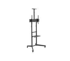 Brateck T1040T schwarz / Mobiler Ständer für TV 37"-70" / Tragkraft 50kg / 2 Ablagen