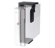 Neomounts CPU-D075BLACK schwarz / Mini-PC-Halterung unter dem Schreibtisch / Schrankhöhe 20-36 cm / Schrankbreite 5-10 cm / Tragkraft 10 kg