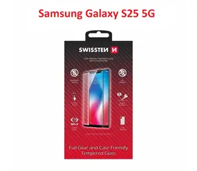 Swissten FULL GLUE COLOR FRAME CASE FRIENDLY Glas für Samsung S931B Galaxy S25 5G schwarz