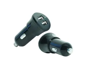 Mobilis Autoladegerät schwarz / 2x USB 