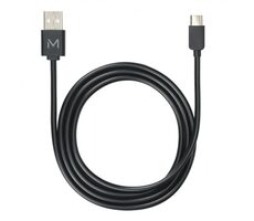 Mobilis -Kabel USB-C - USB-A / 1 Meter / schwarz