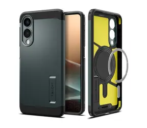 Spigen Tough Armor MagSafe Schutzhülle für Samsung Galaxy S25 Edge, abgrundgrün