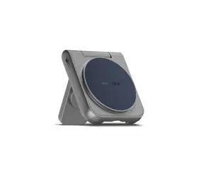 Energea MagDuo faltbares kabelloses Ladegerät blau / Qi2 / 17,5W / für iPhone & Apple Watch