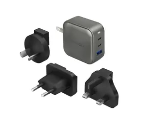 Energea TravelWorld Universaladapter GAN66 grau / PD66W mit PPS44W & QC3.0 / 66W 