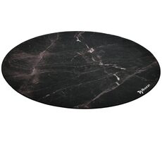 Arozzi Zona Floorpad Black Marble / Bodenschutzmatte / rund 121 cm Durchmesser / schwarzes Marmor-Design