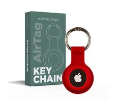 Mobile Origin AirTag Schlüsselanhänger rot / Schlüsselanhänger