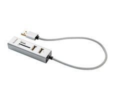 YENKEE YHC 101SR USB COMBO HUB weiß / USB Hub + SD-Kartenleser / 3x USB-A 2.0 