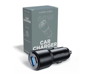 Mobile Origin Autoladegerät 60 W USB-C und USB-A / Autoladegerät mit zwei Anschlüssen / 60 W 