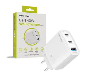 Mobile Origin GaN 40W Wandladegerät MO13 / Ladegerät / 1x USB-A + 2x USB-C