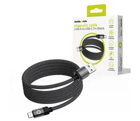 Mobile Origin Magnetisches patentiertes Cable USB-A auf USB-C 1 m schwarz