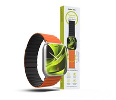 Mobile Origin Magnetic Watch Strap II Armband für Apple Watch 49mm/46mm/45mm/44mm orange/schwarz