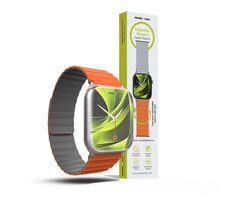 Mobile Origin Magnetic Watch Strap II Armband für Apple Watch 49mm/46mm/45mm/44mm orange/grau