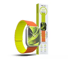 Mobile Origin Magnetic Watch Strap II Armband für Apple Watch 49mm/46mm/45mm/44mm orange/grün