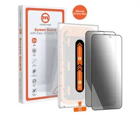 Mobile Origin Privacy Screen Guard Schutzglas für Apple iPhone 15 Pro Max mit Applikator / 2 Stück