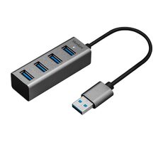 YENKEE YHB 4300 grau / USB Hub / 4X USB 3.0 