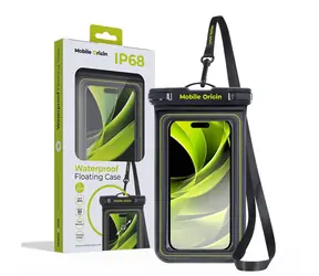 Mobile Origin Waterproof Floating Case 6,5" schwarz/grün / wasserdichtes Universalgehäuse