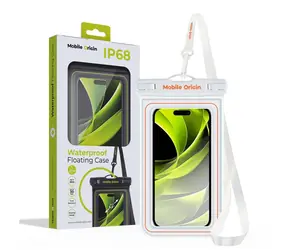 Mobile Origin Waterproof Floating Case 6,5" weiß/orange / wasserdichtes Universalgehäuse