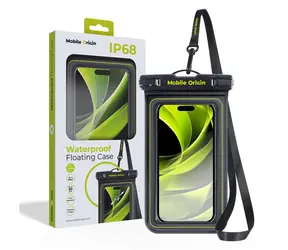 Mobile Origin Waterproof Floating Case 6.8" schwarz/grün / wasserdichtes Universalgehäuse