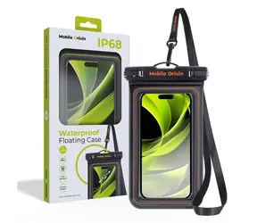Mobile Origin Waterproof Floating Case 6.8" schwarz/orange / wasserdichtes Universalgehäuse