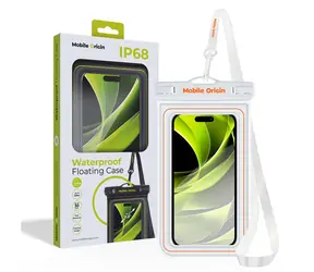 Mobile Origin Waterproof Floating Case 6.8" weiß/orange / wasserdichtes Universalgehäuse