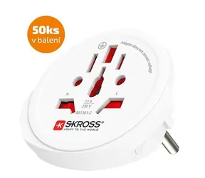 SKROSS Reiseadapter Europa für Ausländer in ČR / 50er-Pack / Typ E & F