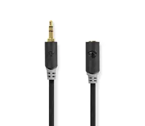 Nedis Stereo-Audiokabel 3,5 mm Klinke (M) - 3,5 mm Klinke (F) 3,00 m Schwarz
