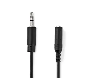 Nedis Stereo-Audiokabel 3,5 mm Klinke (M) - 6,35 mm Klinke (F) 0,20 m Schwarz 