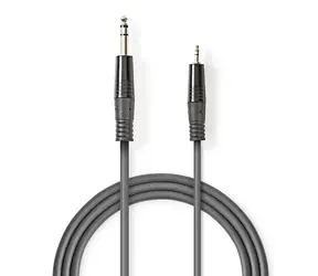 Nedis Stereo-Audiokabel 6,35 mm Klinke (M) - 3,5 mm Klinke (M) 3,00 m Dunkelgrau