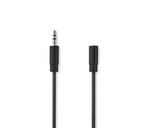 Nedis Stereo-Audiokabel 3,5 mm Klinke (M) - 3,5 mm Klinke (F) 5,00 m Schwarz