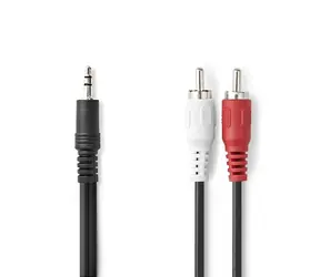 Nedis Stereo-Audiokabel Klinke 3,5 mm (M) - 2x Cinch (M) 10,0 m schwarz