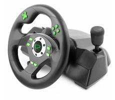 Ausgepackt - Esperanza EGW101 DRIFT schwarz-grün / Lenkrad mit Pedalen / Vibrationstechnologie / 270° Rotation / PC & PS3 / unverpackt