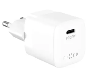 FIXED Mini-Netzladegerät mit USB-C-Ausgang und PD-Unterstützung 20W weiß