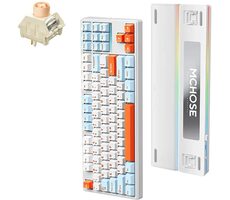 MCHOSE MC-K87 Icy Creamsicle Farbe / kabellose Gaming-Tastatur / mechanisch / Icy Creamsicle / 2,4 GHz / BT / US Layo