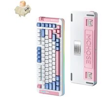 MCHOSE MC-X75 Icy Creamsicle pink / kabellose Gaming-Tastatur / mechanisch / Icy Creamsicle / 2,4 GHz / BT / US-Layout
