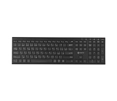 Ausgepackt - Powerton UltraSlim CZ schwarz / kabellose Tastatur / 2,4 GHz / Bluetooth / CZ -Layout / ausgepackt
