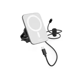 Ausgepackt - Epico Qi2 Mag+ Wireless Car Charger 15W silber-weiß / ausgepackt