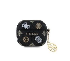 Guess PU 4G Peony Charm Case für AirPods 3 Schwarz