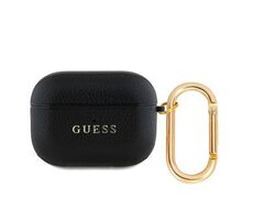 Guess PU Grained Classic Logo Case für AirPods Pro Schwarz