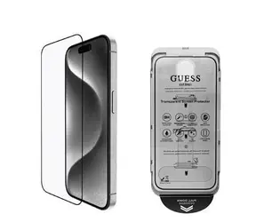 Guess Tempered Glass 2.5D für iPhone 16 Pro Max Schwarz
