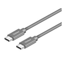 YENKEE YCU C101 SR Kabel USB-C 2.0 (M) - USB-C 2.0 (M) 1m grau / 480mb/s / bis zu 60W