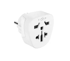 FIXED EU Adapter 2 zum Anschluss von UK US AUS Geräten an EU Steckdosen, weiß
