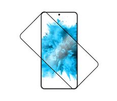 FIXED Full-Cover Displayschutz aus gehärtetem Glas für Samsung Galaxy S25 Edge 5G, Schwarz