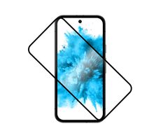 FIXED Full-Cover Displayschutz aus gehärtetem Glas für Google Pixel 9a, Schwarz