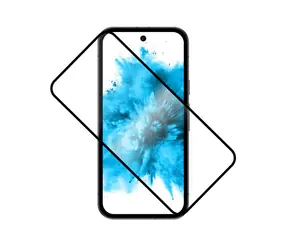 FIXED Full-Cover Displayschutz aus gehärtetem Glas für Google Pixel 9a, Schwarz