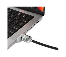 Compulocks Adapter + Kabelschloss mit Schlüssel für Apple Macbook Pro 16" 2021 silber