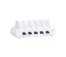 Compulocks Lade-Dockingstation mit UK-Stecker weiß / 5x USB / 5x USB-C