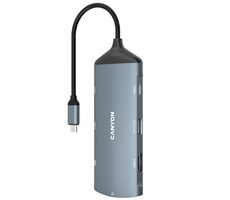 Canyon CNS-TDS15 Port-Replikator / 1xUSB-C PD 100W / 1xHDMI (4K) / VGA / 2xUSB-A 3.0 / 1xUSB-A 2.0 / RJ45 / 3,5mm Buchse 