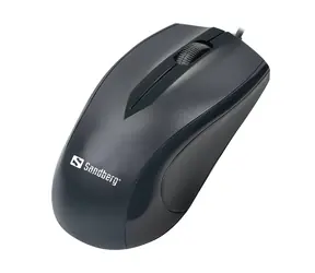 Sandberg Office-Maus schwarz / optisch / 1200 dpi / 3 Tasten / USB-C / 1,5 m