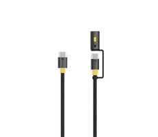 Tactical Stinger Cable USB-C/USB-C 1,5m Schwarz / Leistung bis zu 60W / 1W Taschenlampe